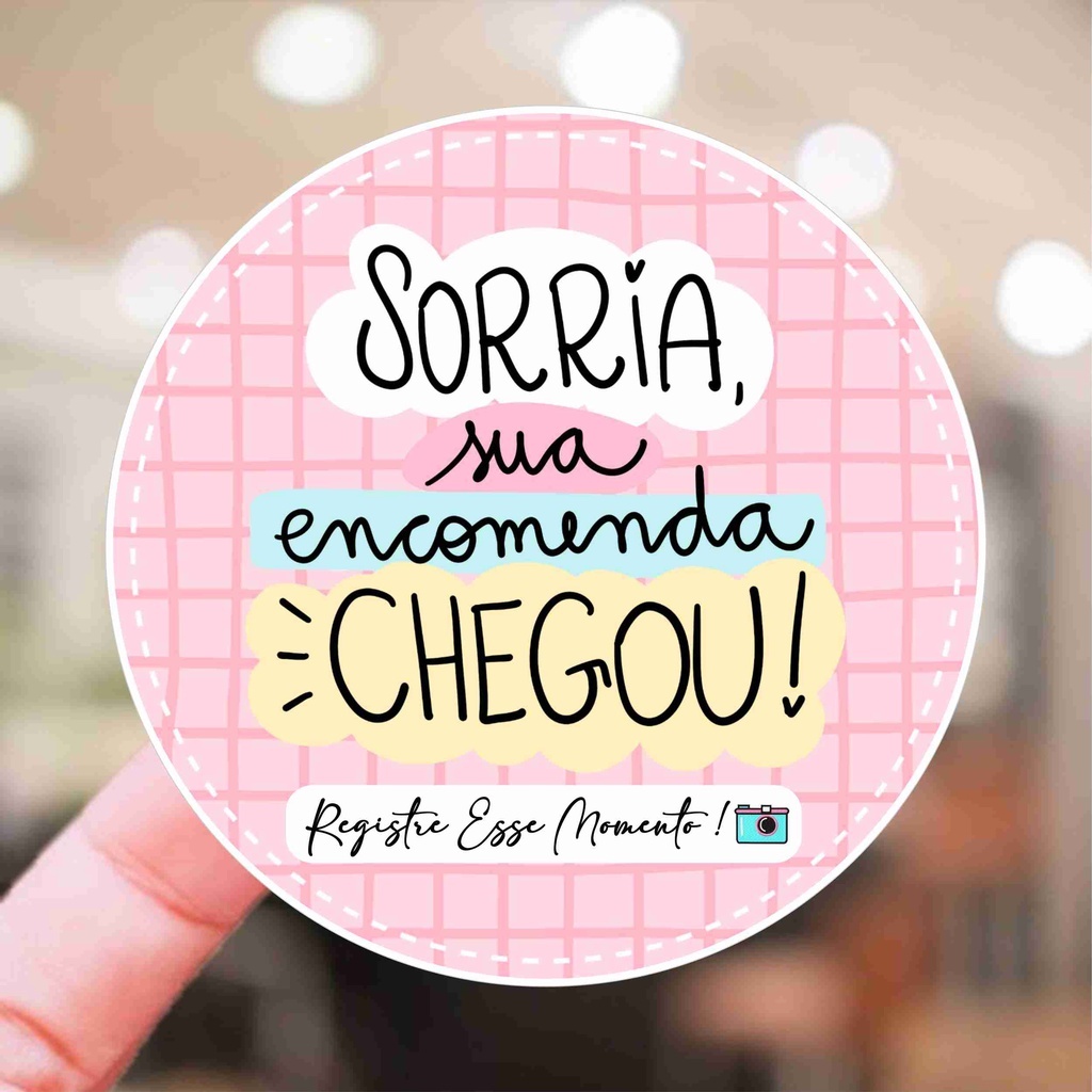 Adesivo redondo autocolante- Etiqueta adesivas para encomenda