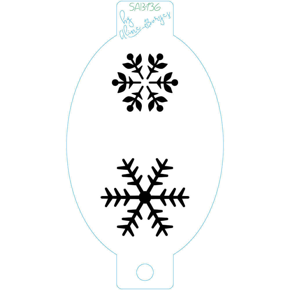 Stencil Flocos de Neve 02