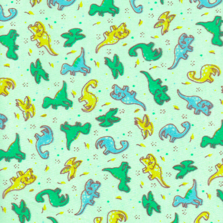 Tecido Tricofil Estampa Infantil Dino Verde –