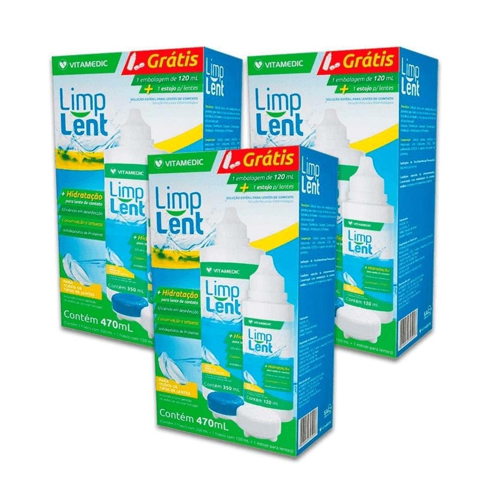 Kit 3 Und Limp Lent Solução 470ml