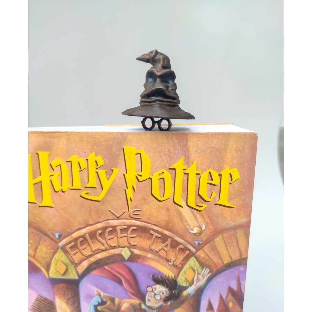 Marcador Pagina Livro Caderno HARRY POTTER CHAPEU SELETOR BOOKMARK Criativo Leitura Divertido person