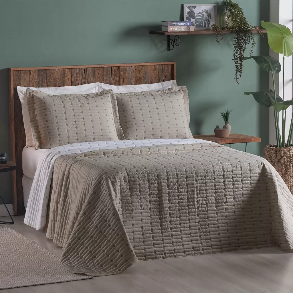 Cobre Leito Decor SOLTEIRO, CASAL, QUEEN e KING Tecido Percal 200 Fios Dupla Face