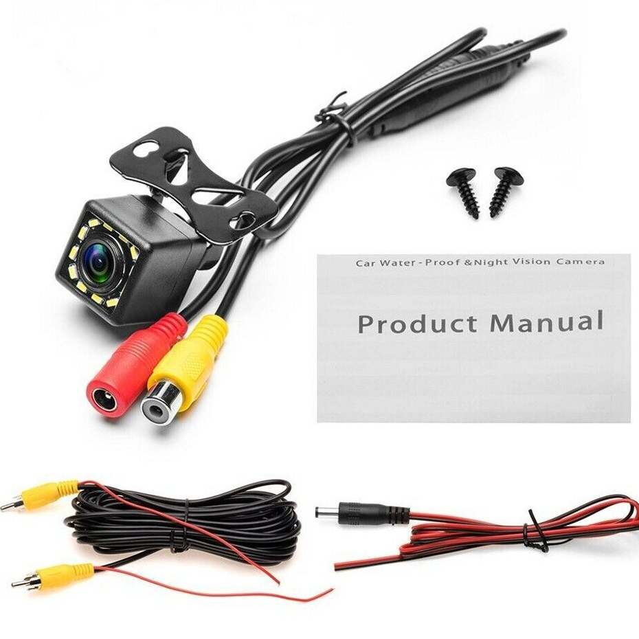 Envio de São PauloESSGOO Câmera De Visão Traseira 12LED Infravermelho 170 Graus HD Night Vision Auto