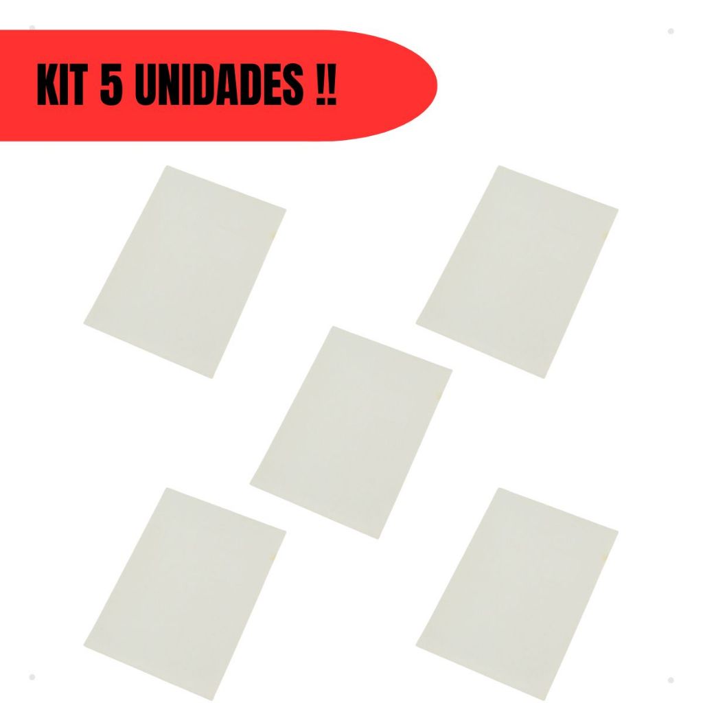 Kit 5 Pasta Órgão A4 Porta Cartão Triplex Escolar Escritório Básica Para Arquivos Branca