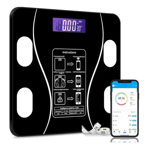 Balança Bioimpedância Corporal Digital APP Bluet