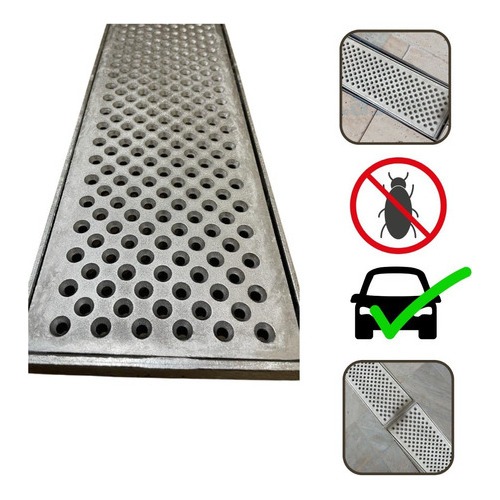 Ralo Linear Grelha Pluvial 10×100 Aluminio An