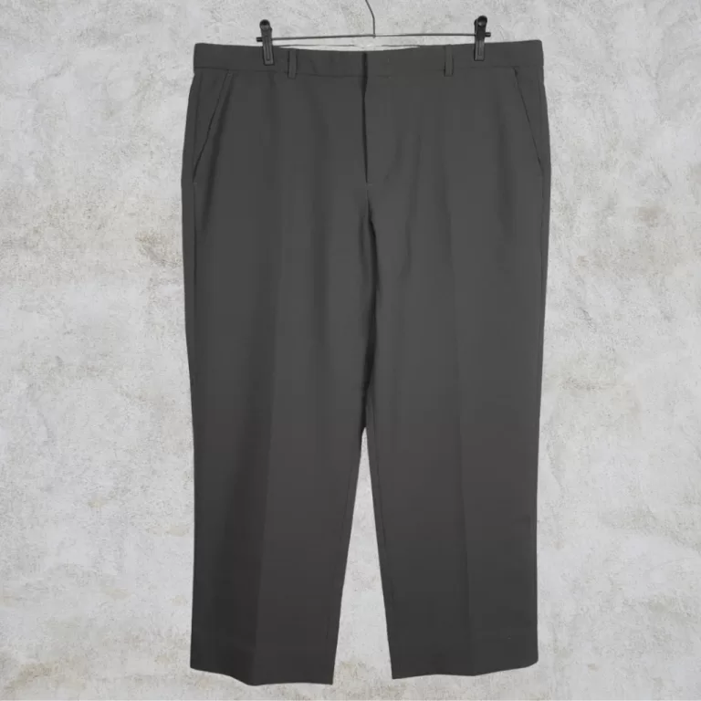 CALÇA SOCIAL MASCULINA CINZA PLUS SIZE