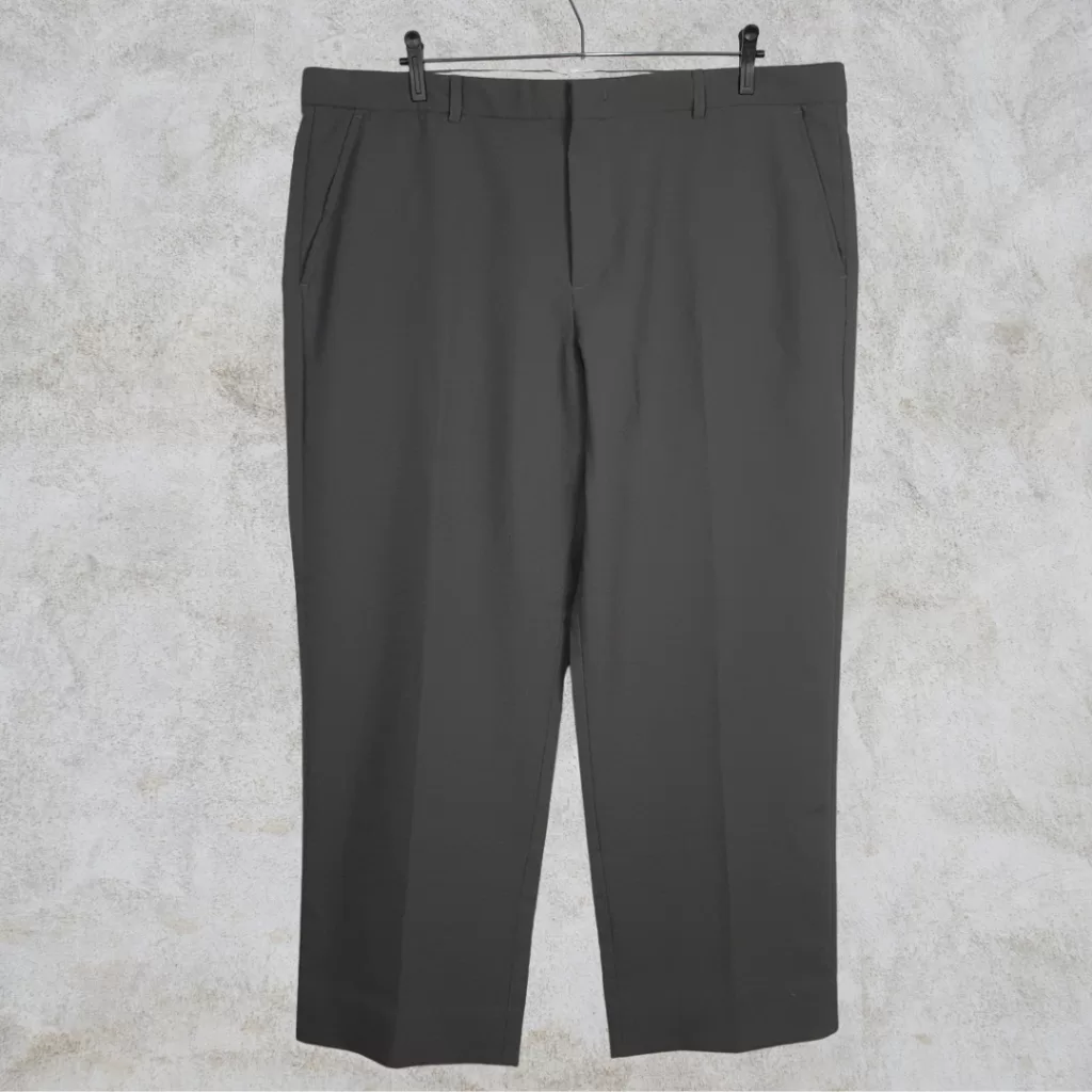 CALÇA SOCIAL MASCULINA CINZA PLUS SIZE