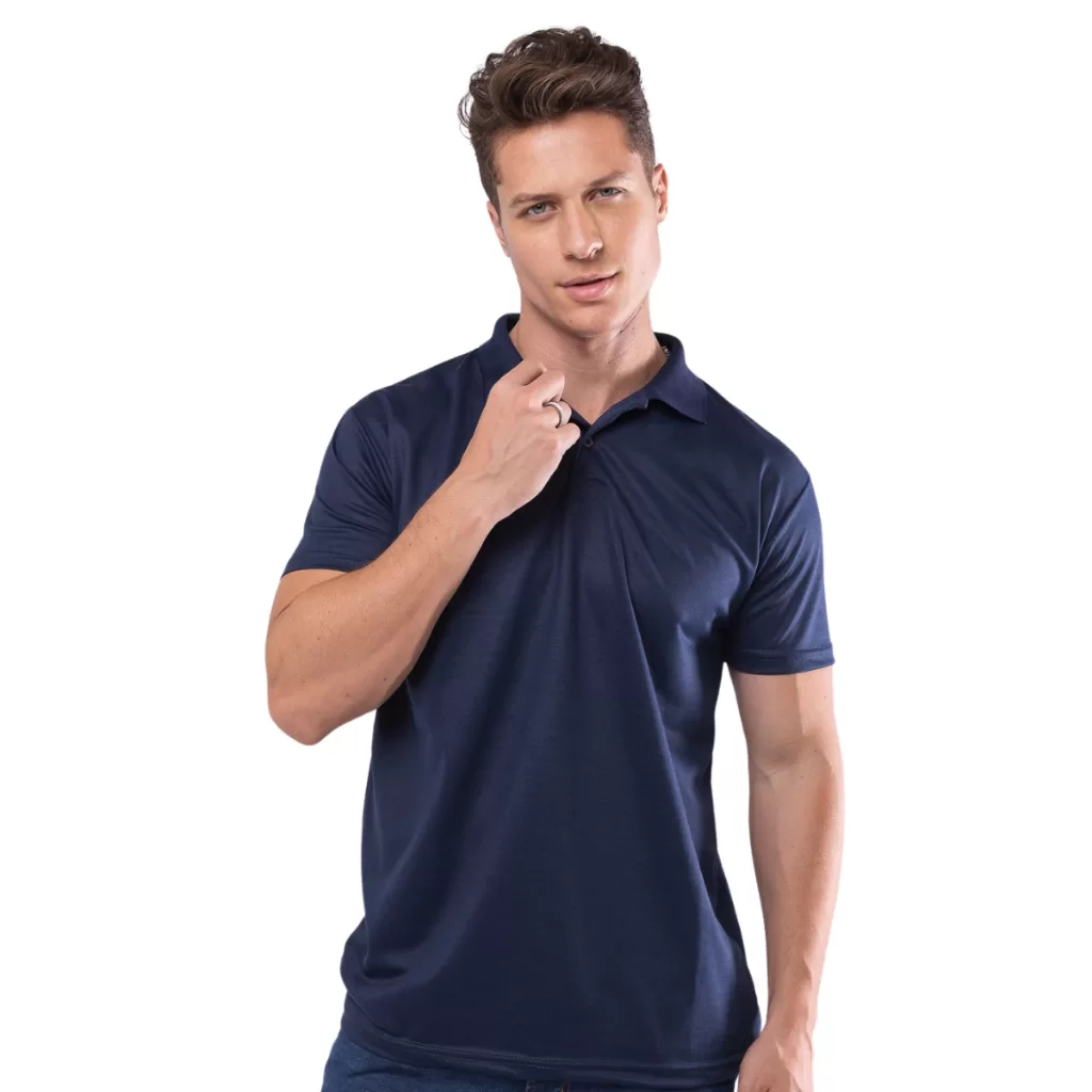 Camisa Polo Lisa Básica Masculina Manga Curta Sublimação