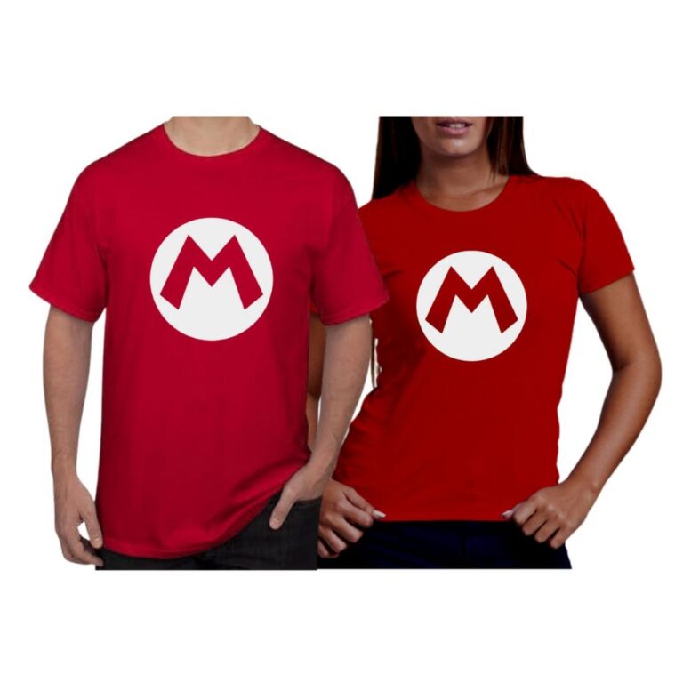 kit 2 Camisetas de Casal Conjunto Camisetas Para C