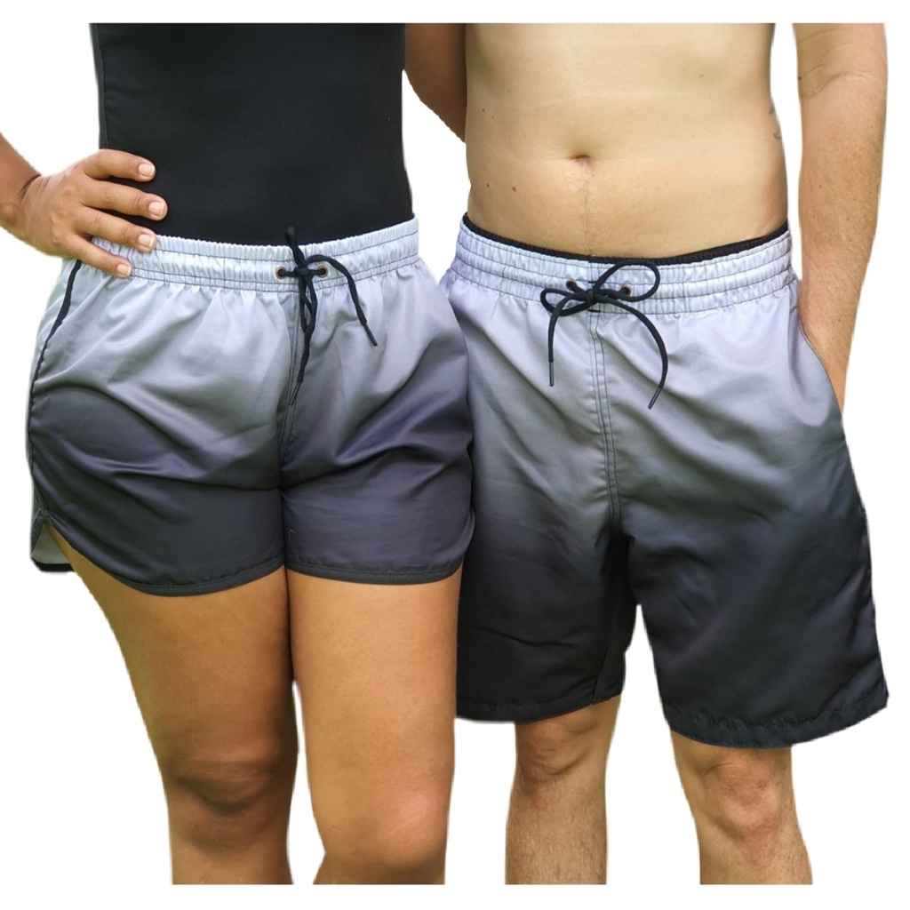 Kit Shorts Casais Conjunto Bermudas De Praia Para Casal Iguais