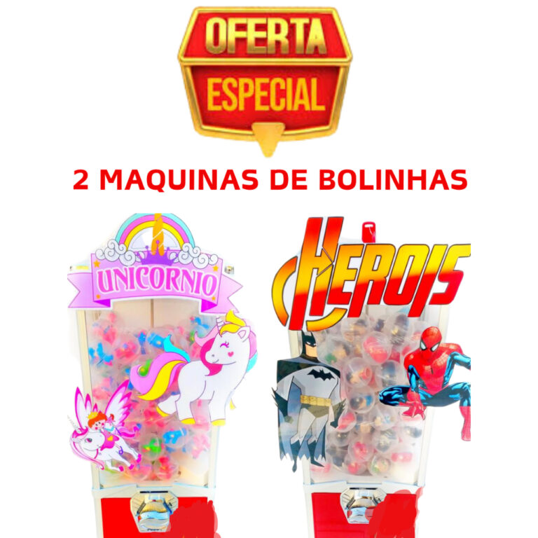 KIT 2 Máquina De Bolinha 2 Polegadas Semi Nova Ve