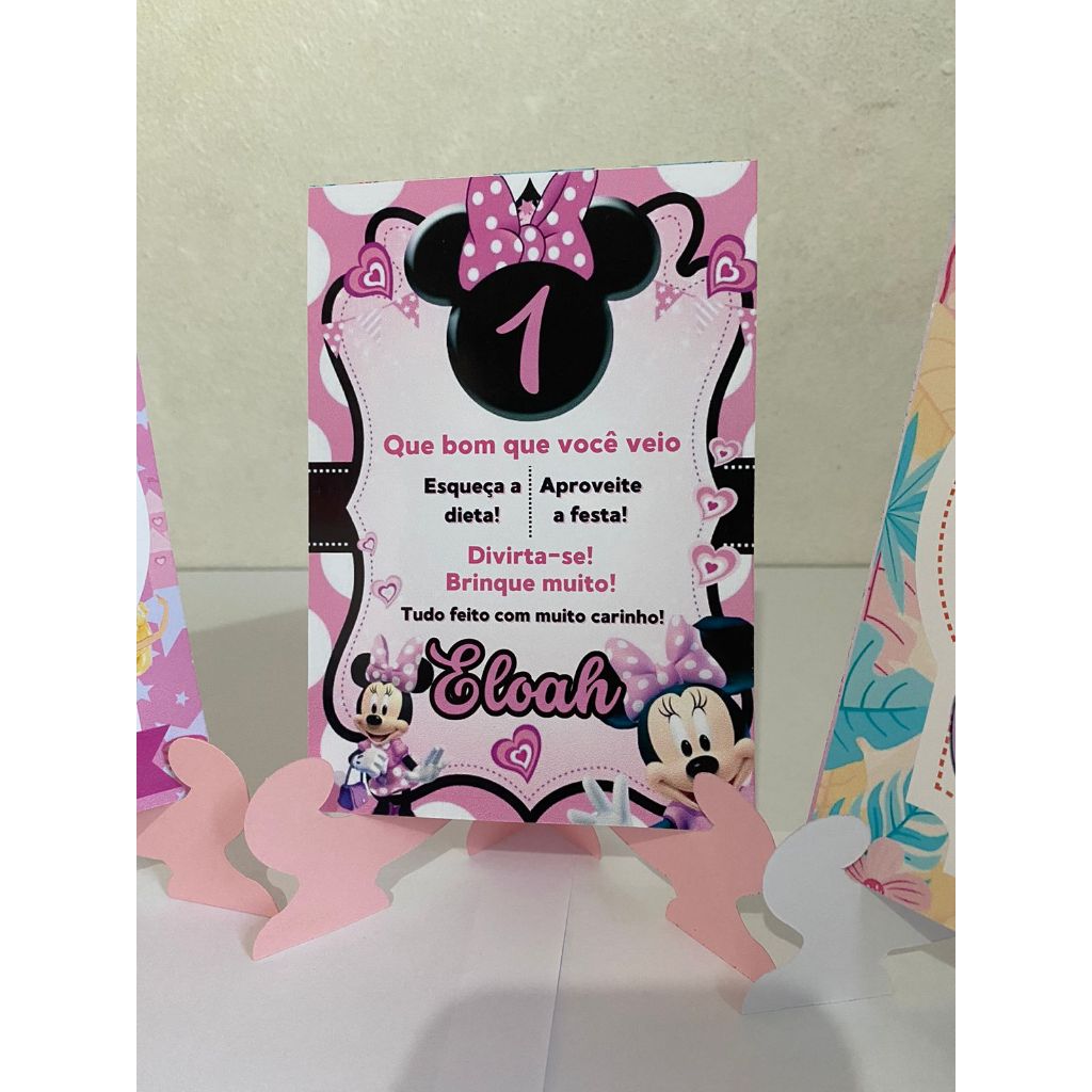 12 Unidades Agradecimento centro de mesa  TODOS OS TEMAS