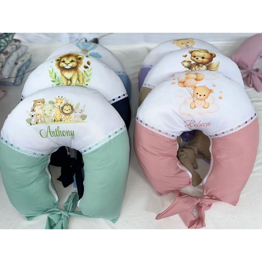 Almofada de  Amamentação  Personalizado Com Nome do Seu BB+ Travesseiro Anatômico (MANDAR NOME DO BB