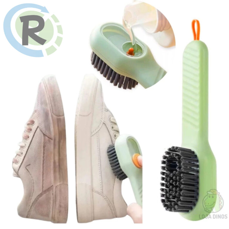 Escova Limpa Sapato Tenis Boné Roupa com Dispense