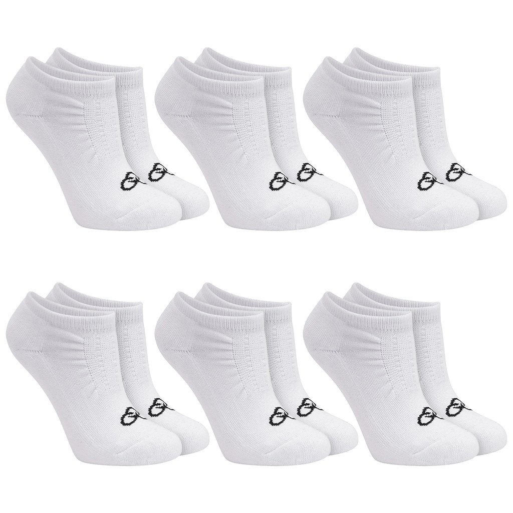 Kit com 6 Pares de Meias Invisível Adulto Algodão Macio Original Olympikus