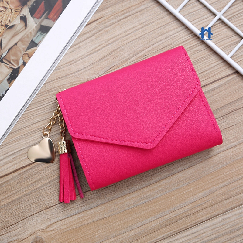 Carteira Feminina Porta Cartões Com Repartição Chaveiro e Franja