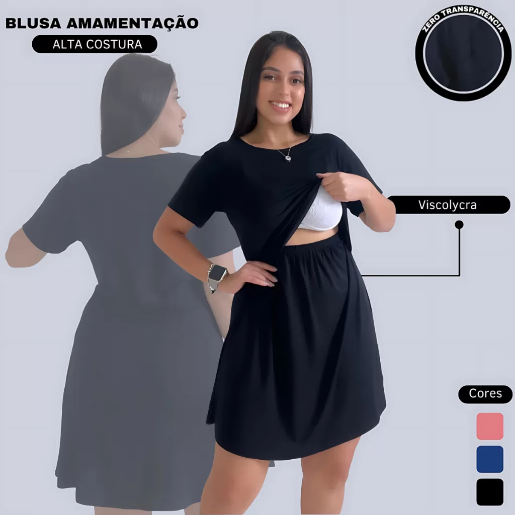 Vestido Amamentação Cores Premium Grávida Amamentar Maternidade Casual Vestidos Manga Curta