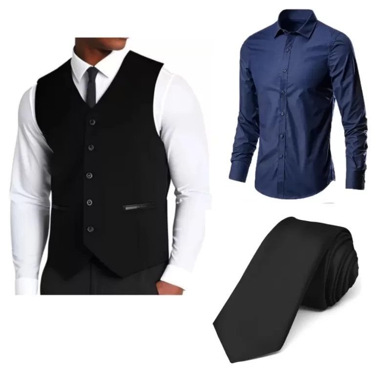 Kit Colete Social Masculino + Gravata Slim + Camis