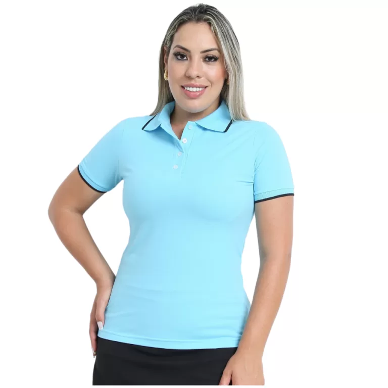 Camisa Polo Feminina Algodão Modal Elastano Unifo