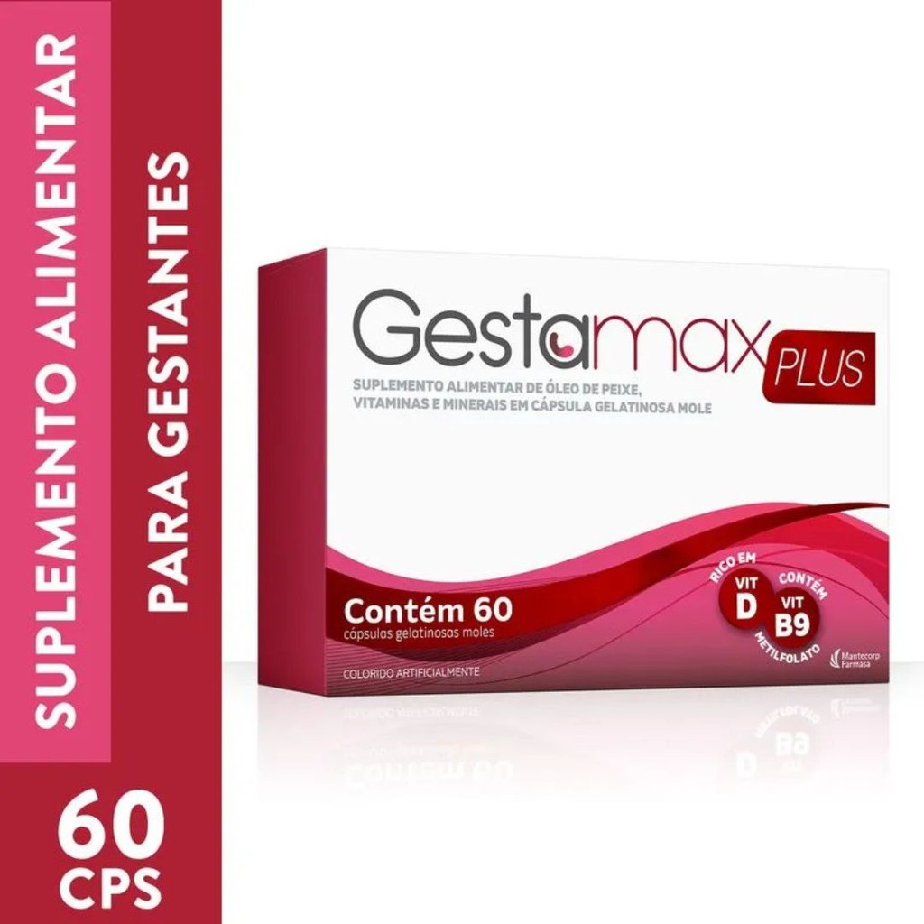 Suplemento Vitamínico Gestamax Plus 60 Cápsulas Gelatinosas Moles