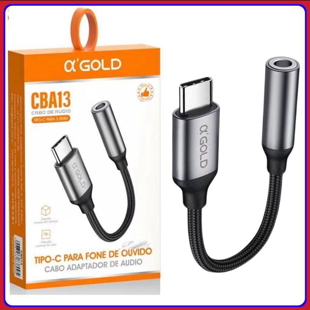 Cabo Adaptador Tipo C Usb-c Para Fone Ouvido P2 P3 3.5mm compativel com Samsung Xiaomi