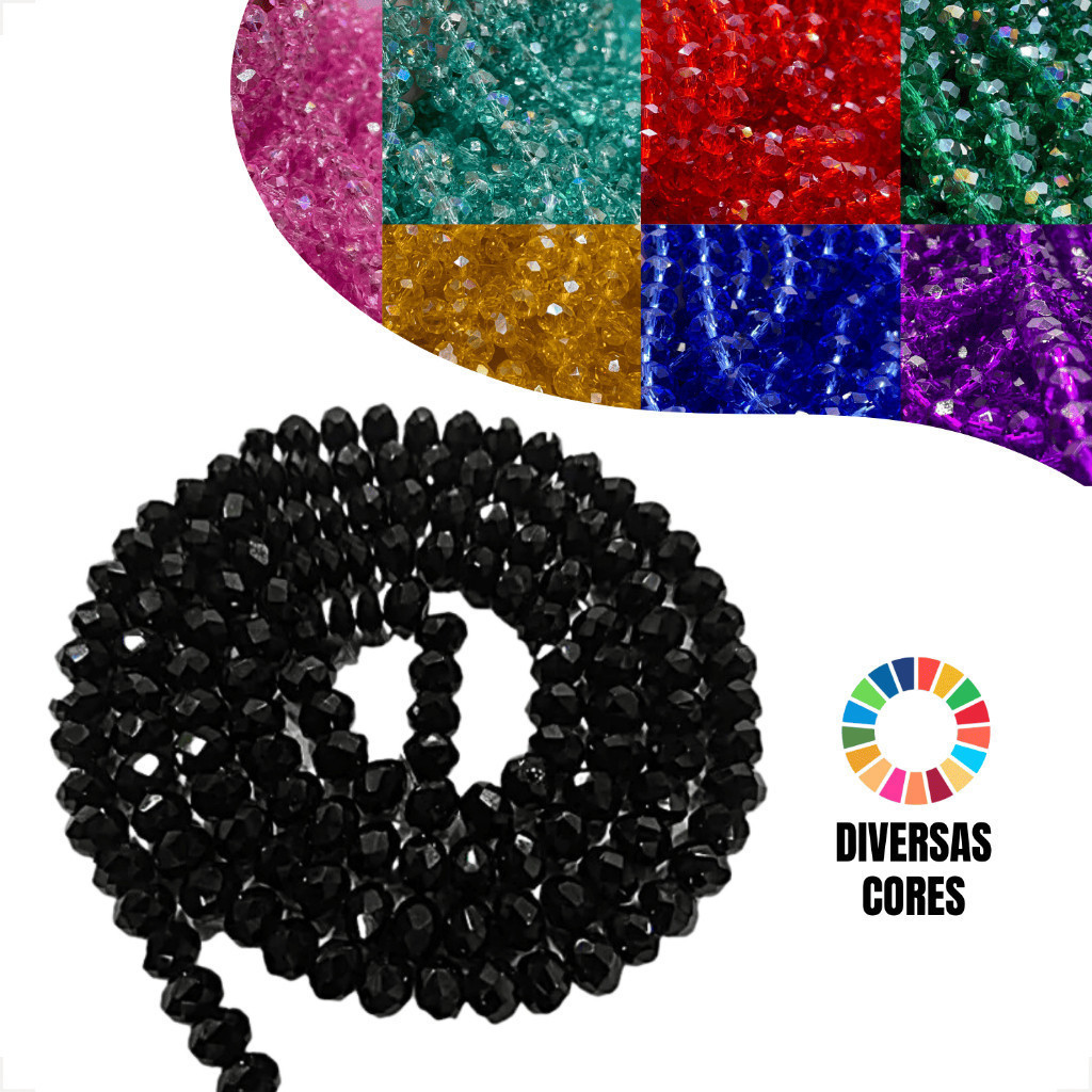 Kit 10 Fio de Cristal 8mm Flat Facetado Vidro 67~64 Cristais Contas Por Fio Aproximadamente 64 Cores