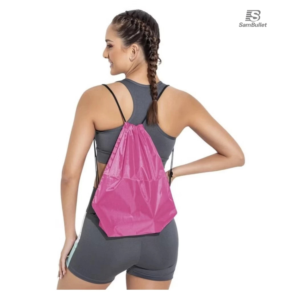Mochila Saco Academia Futebol Caminhada Bolsa Esportiva Bag Unissex Resistente Com Bolso