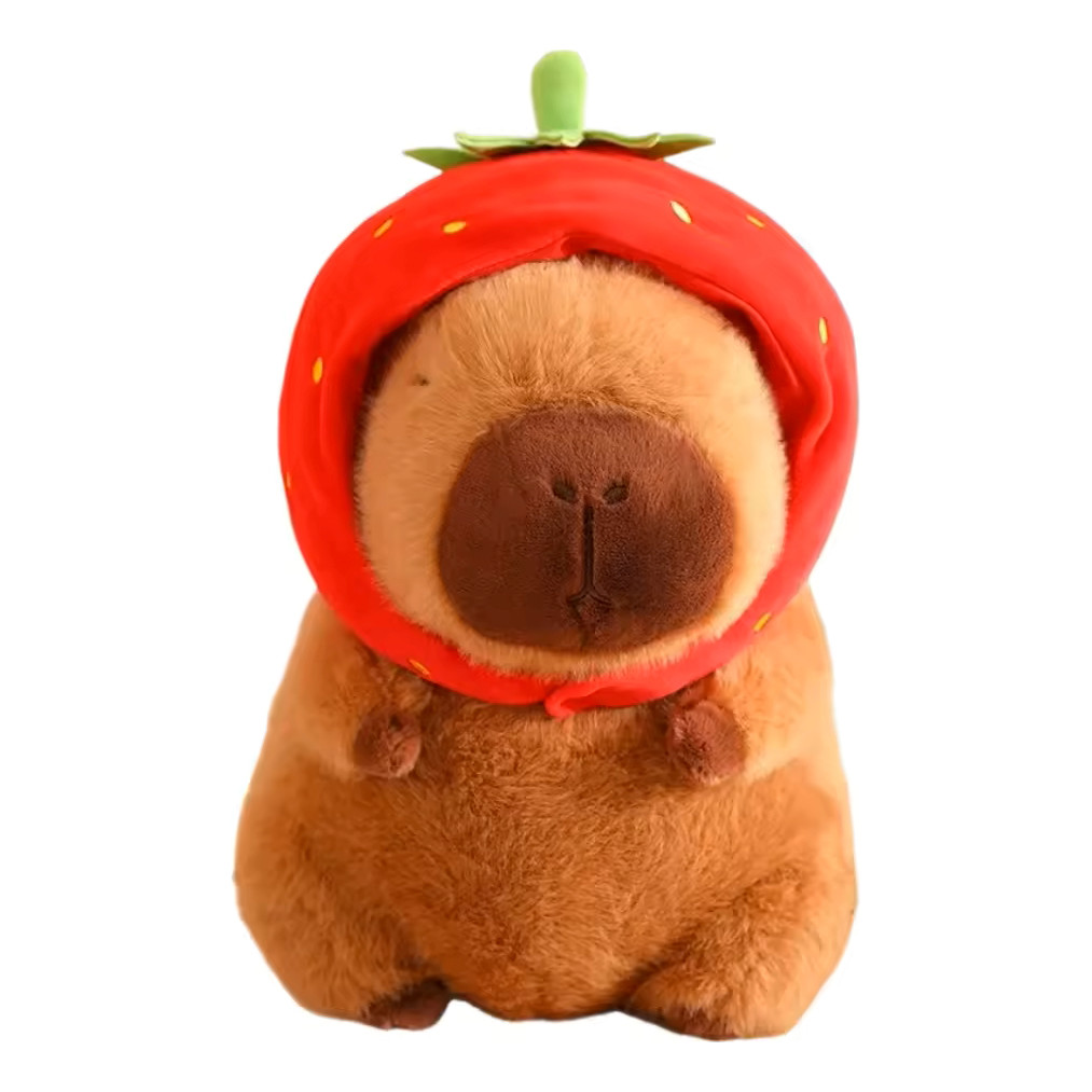 Chaveiro Capivara De Morango Brinquedo Filó | Fofa | Pelúcia