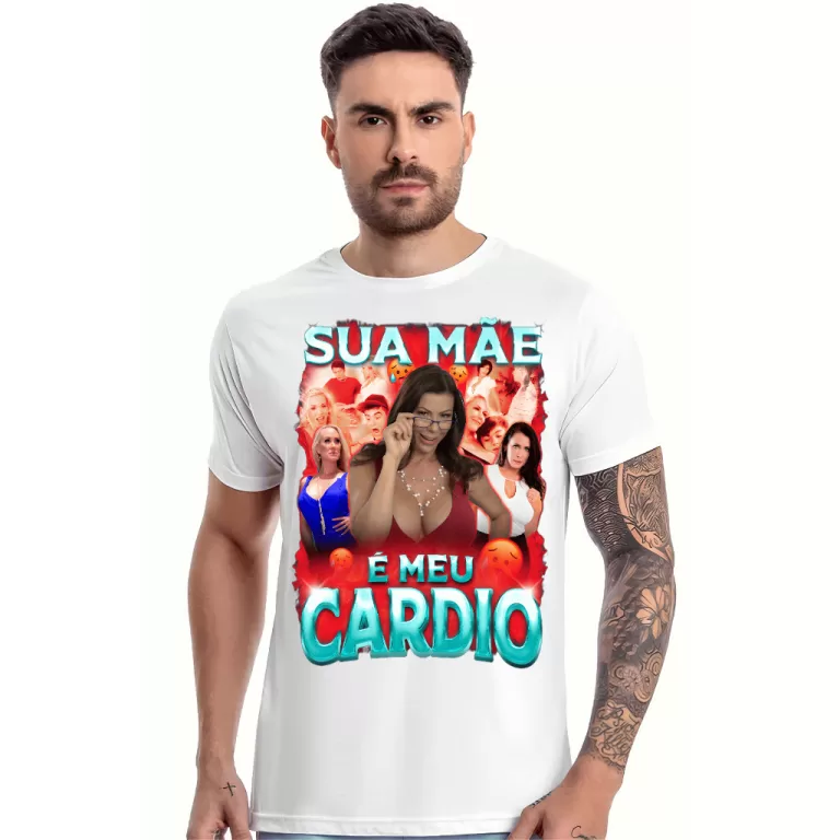 Camiseta Academia Meme: Sua Mãe é Meu Cardio Tre