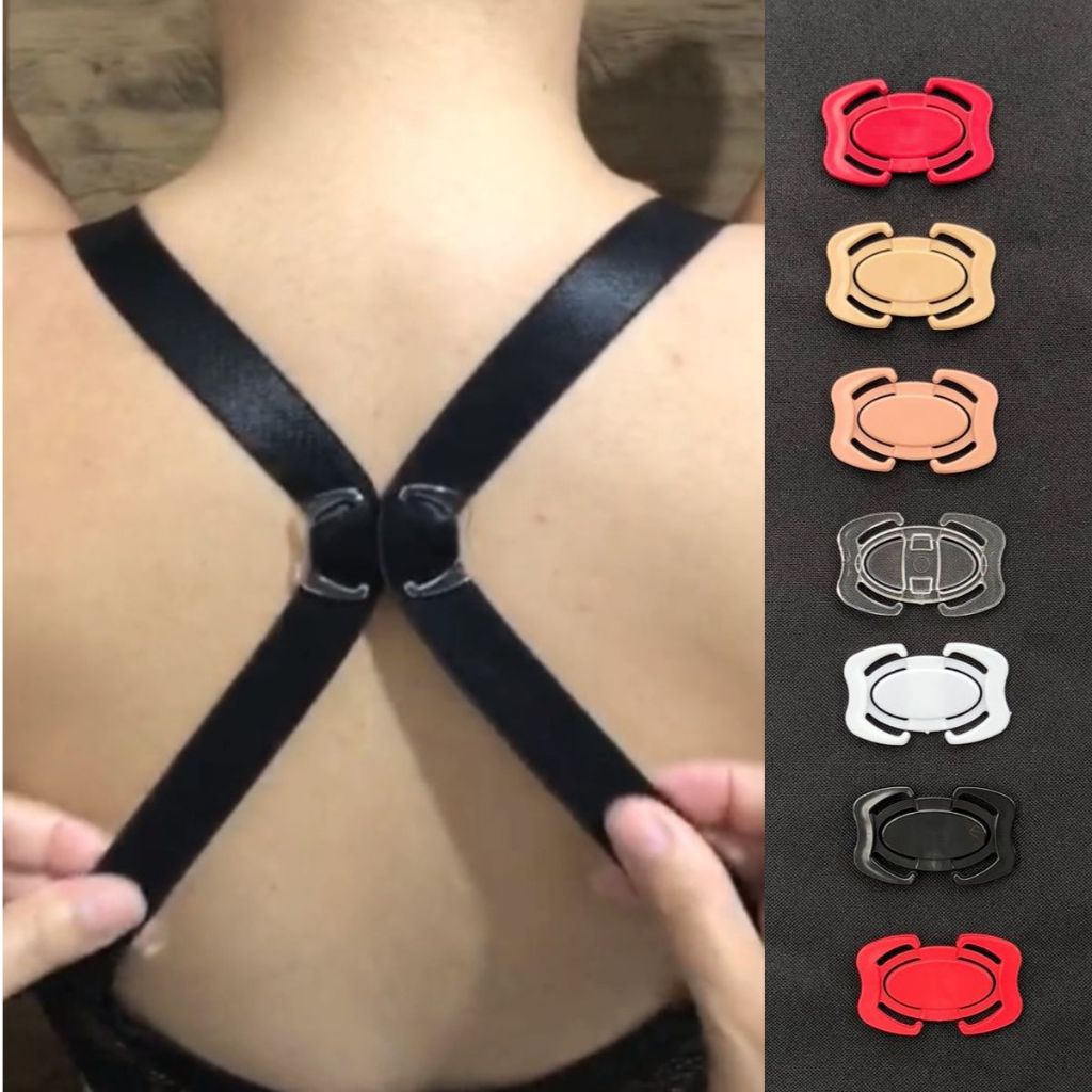 Clip para alças de sutiã com 7 Clips formato Nadador Largo Multicores