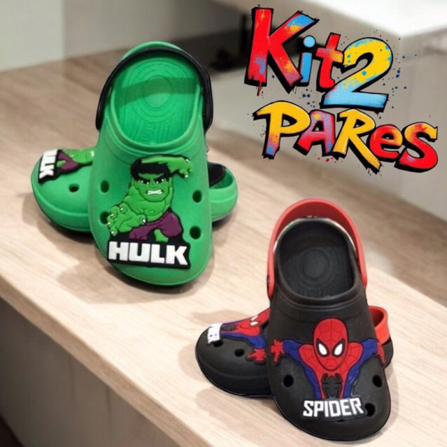Kit 2 Pares Babuche Infantil Menino Masculino Leve