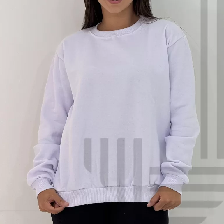 Moletom Gola Redonda Liso Unissex Blusa De Frio Se