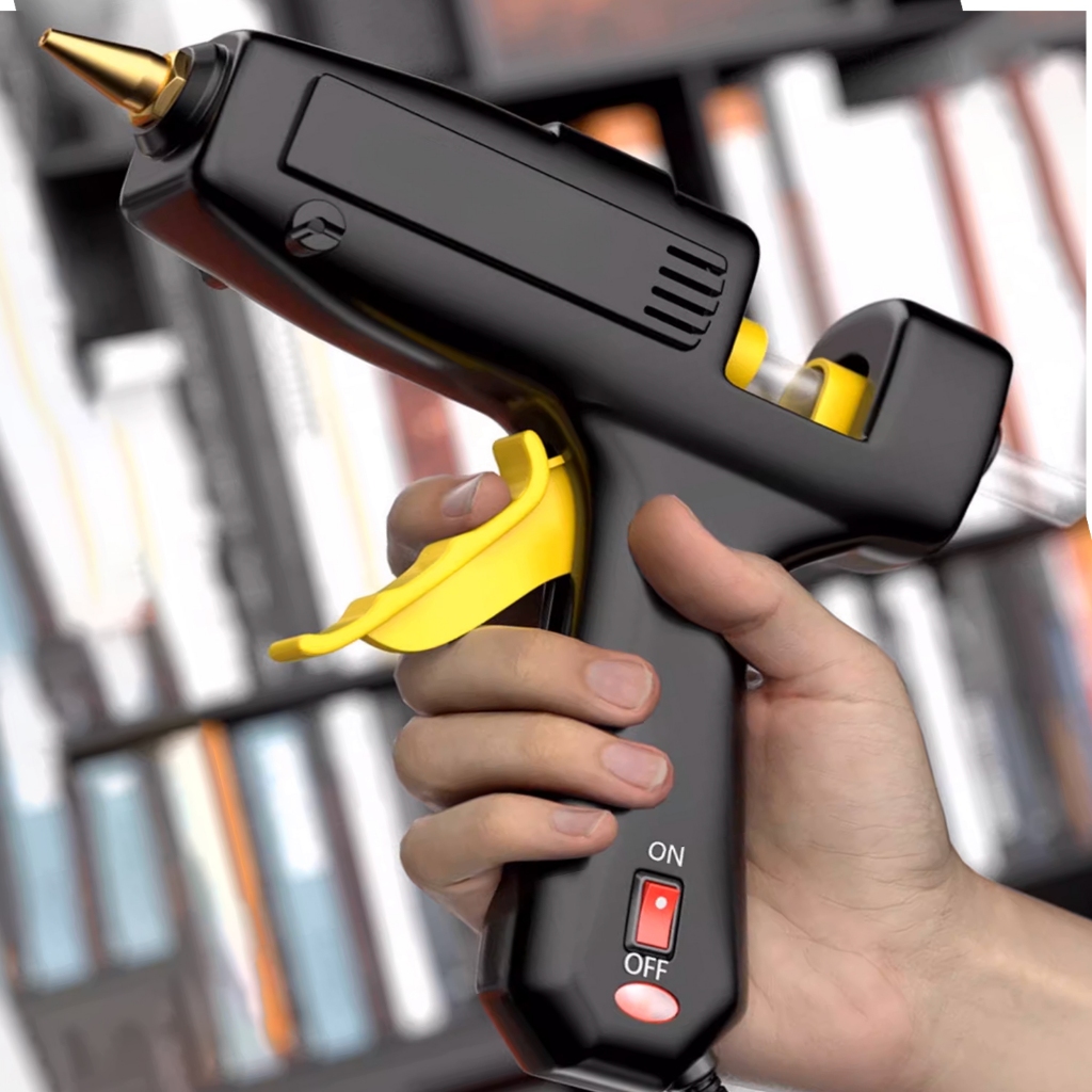 Pistola de Cola Quente Grande 127V/220V – Ferramenta Ideal para Artesanato com Secagem Rápida