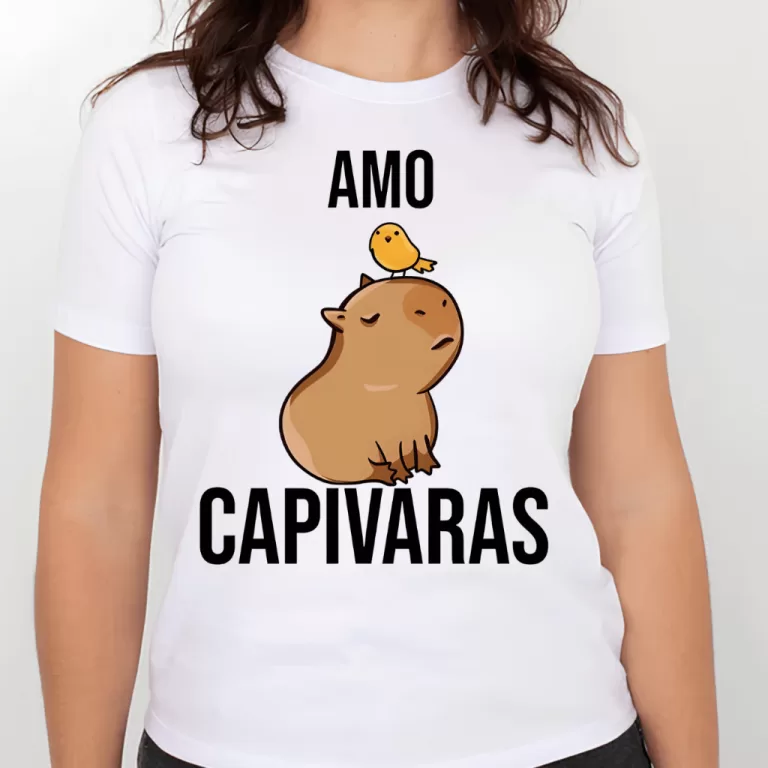 Camiseta Basic – amo capivaras feminina dive