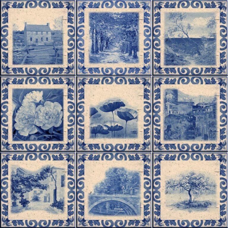 Azulejos Decorativos Lisboa Kit Com 9 Peças 15x15