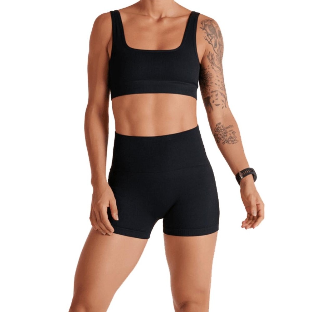 Top Lupo Seamless Basic Canelado Feminino – Preto