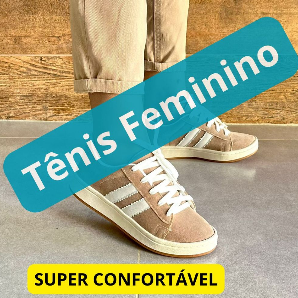Tênis Feminino Casual Sapatenis Camurça Areia Volta Aulas Escolar Com Listras Lançamento Dia a Dia