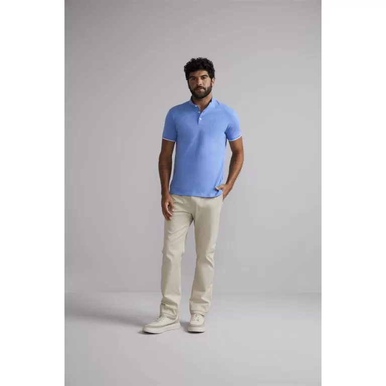 Camisa Polo Premium Piquet Slim Fit – Azul H