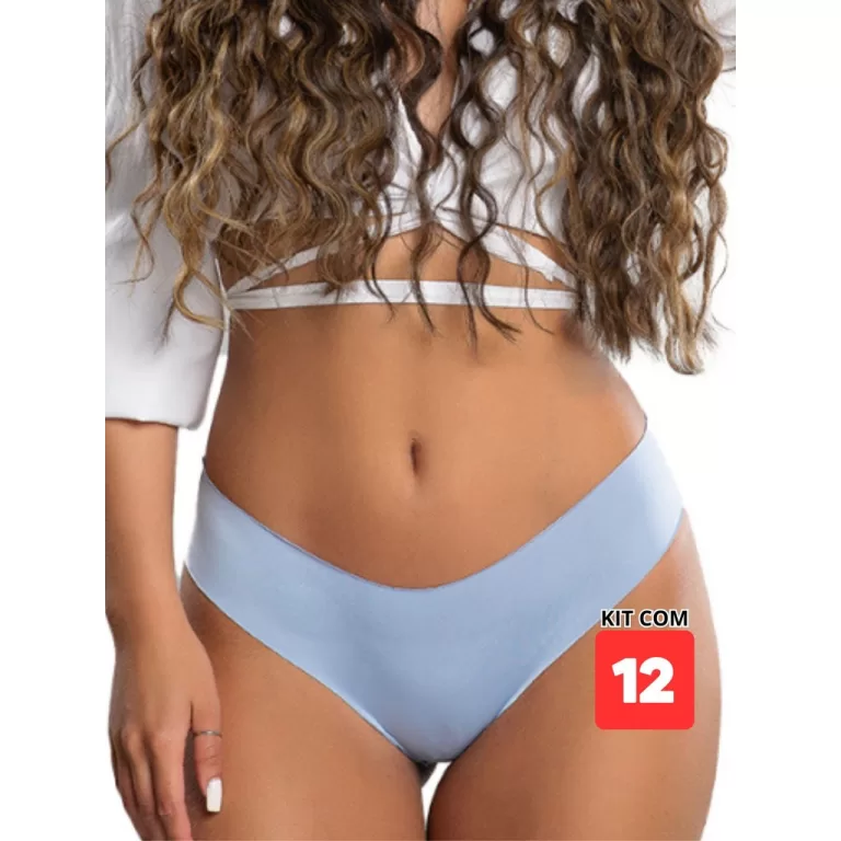 Kit 12 Calcinha Sem Costura Premium Não Marca a c