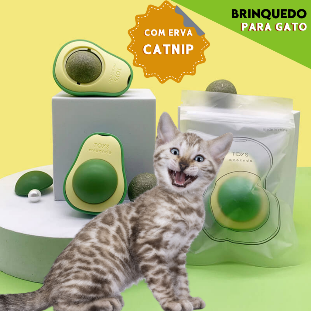 Brinquedo De Abacate Com Catnip Para Gatos – Nosso Lar