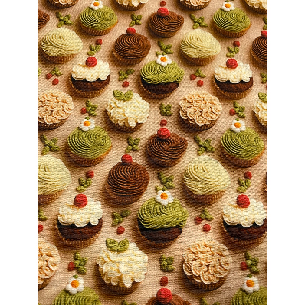 Tecido Tricoline Estampado Digital 100% Algodão – Cupcake