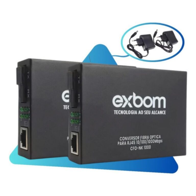 Par Conversor Mídia Fibra Óptica A+b Gigabit 100