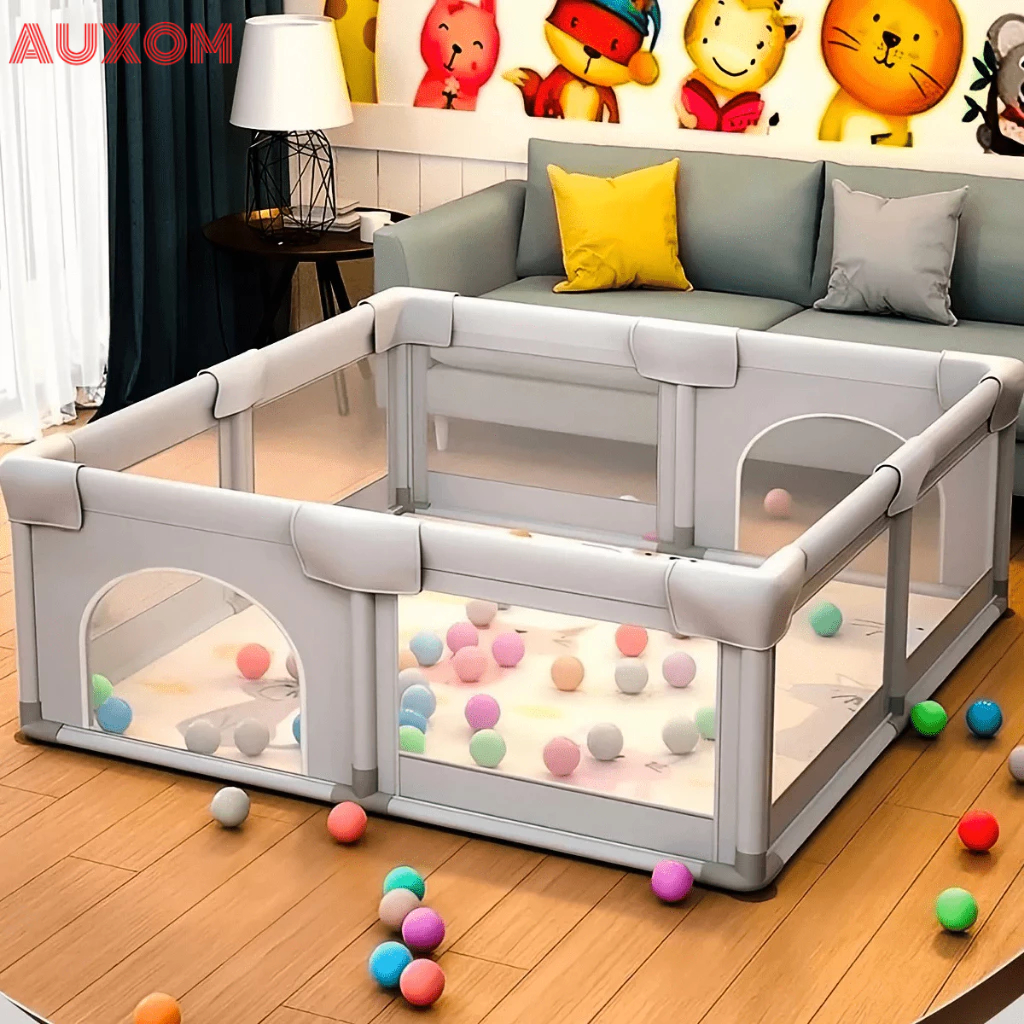180x120cm/200x150cm Cercadinho Bebê Grande Chiqueirinho Infantil Cercado Portátil Dobrável de Seguro