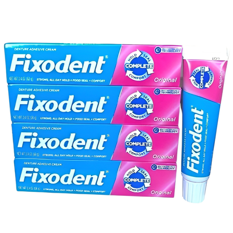 Fixodent 4 Unidades Creme Fixador Para Prótese De