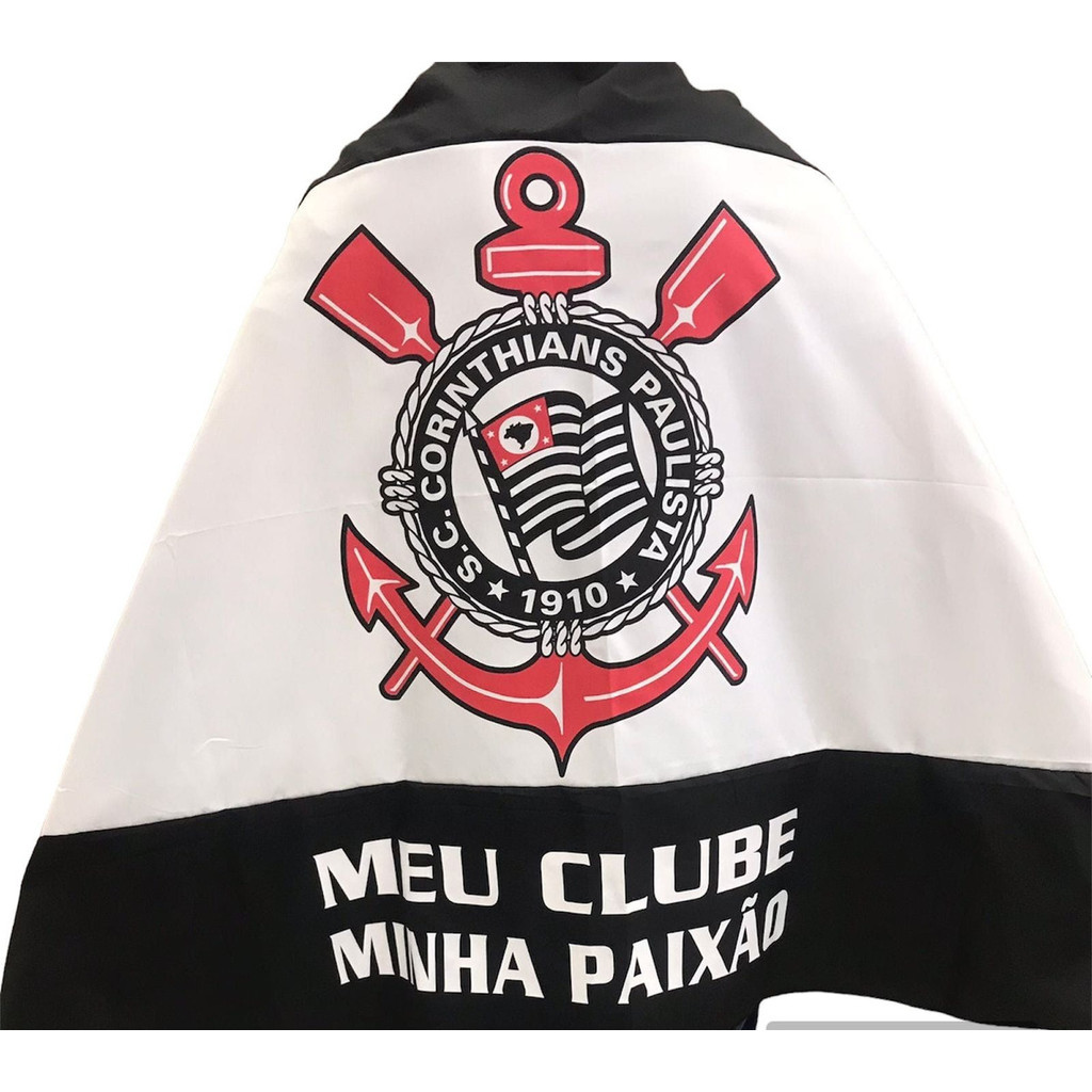 Bandeira Corinthians Futebol 1,50x 1,00cm – Pronta Entrega