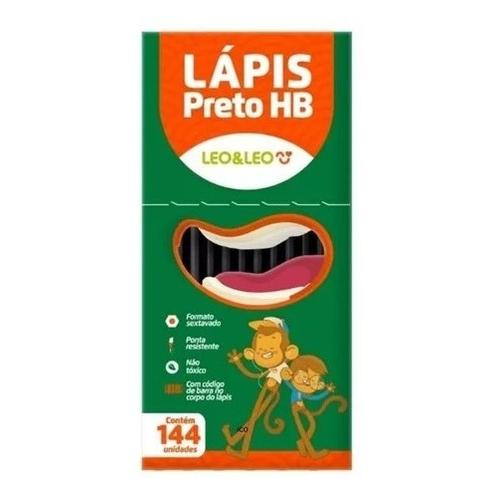 Lápis Preto Caixa Com 144 Unidades Leoeleo