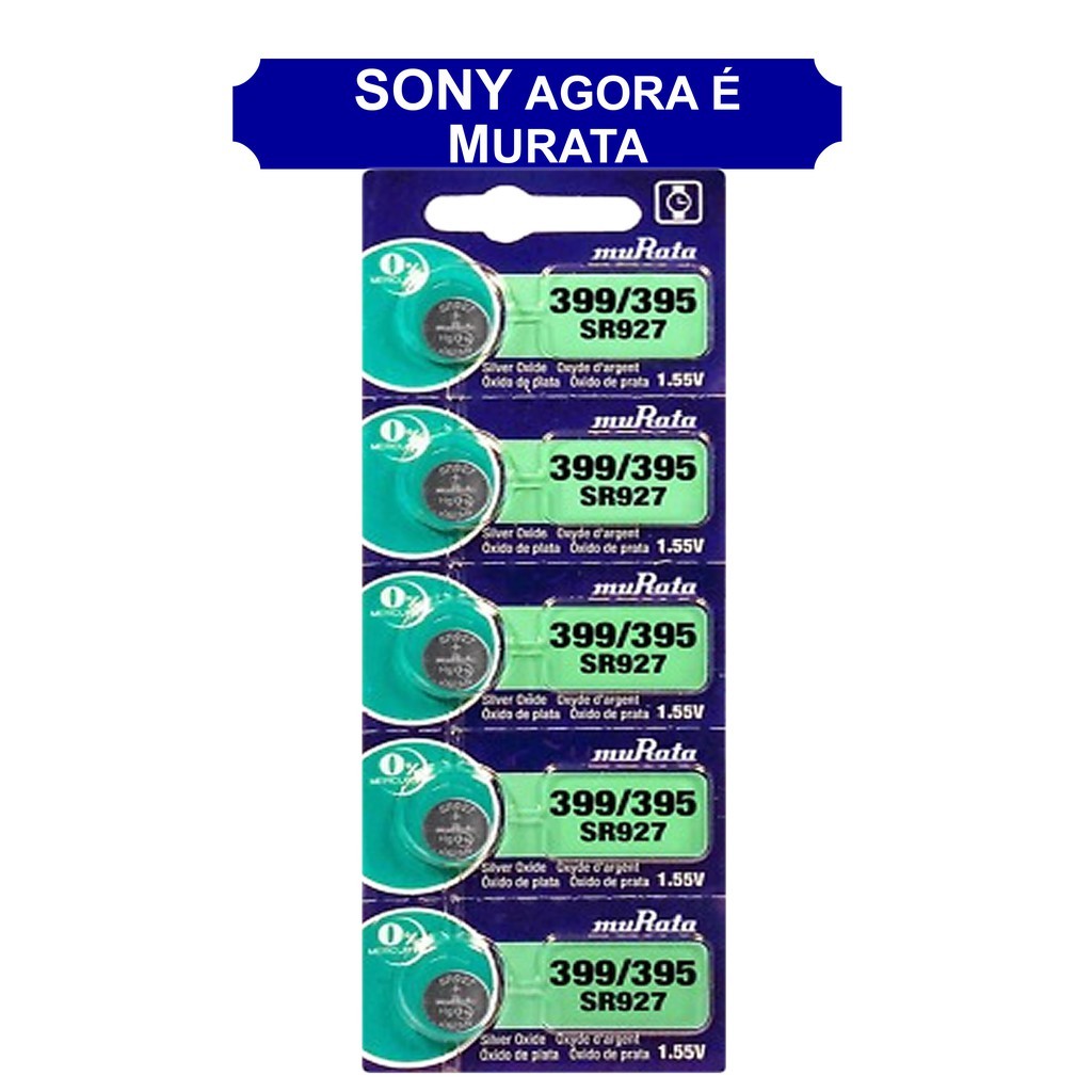 Baterias Sony 399 395 Sr927sw Ag7 Murata Relógio Brinquedos Lupas Controle chave de carro