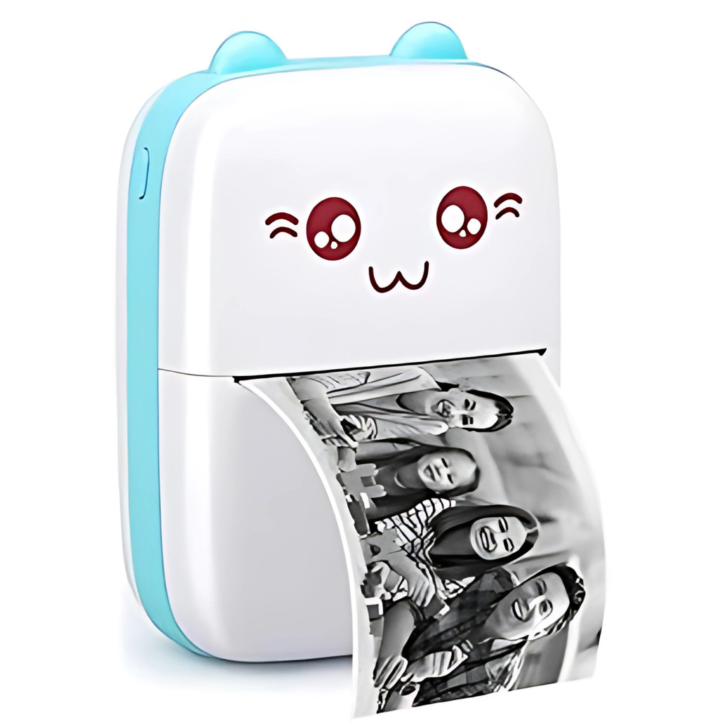 Mini Impressora Portátil Sem Fio Recarregável Térmica Gato