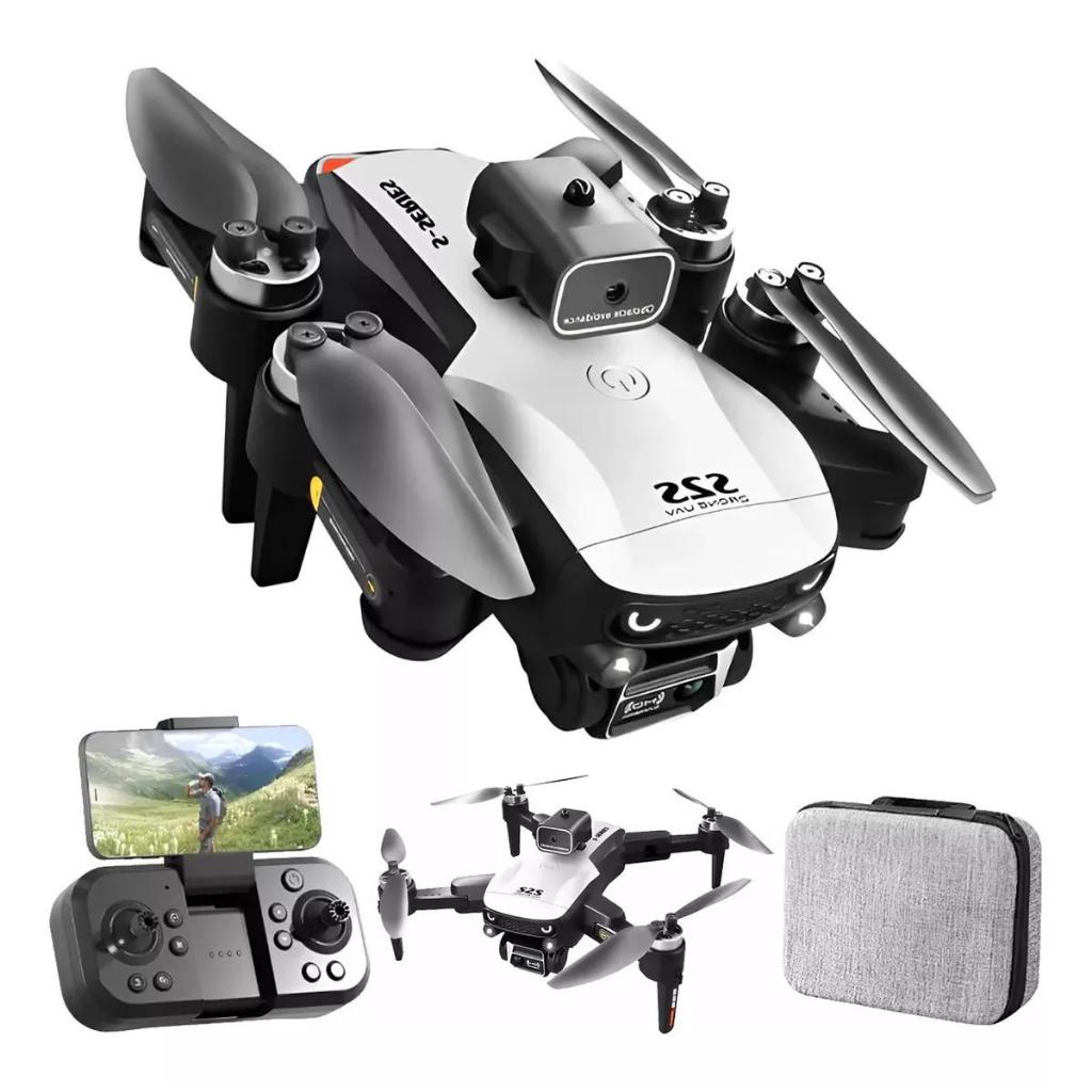Drone S2S 8K Dual Câmera, Motores Brushless,  25min Voando, Obstacle Avoidance, Dobrável – Presente